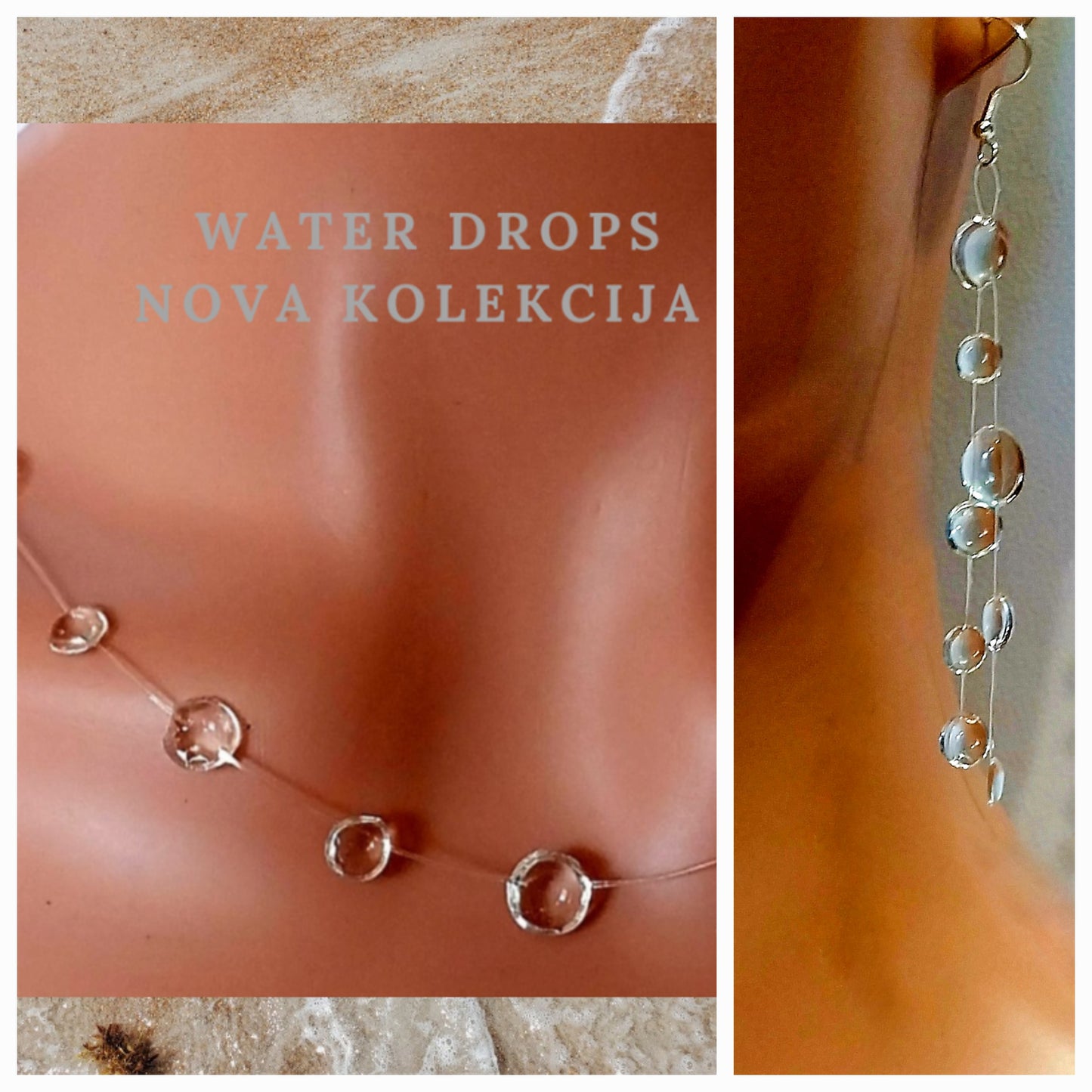 Water drops ogrlica