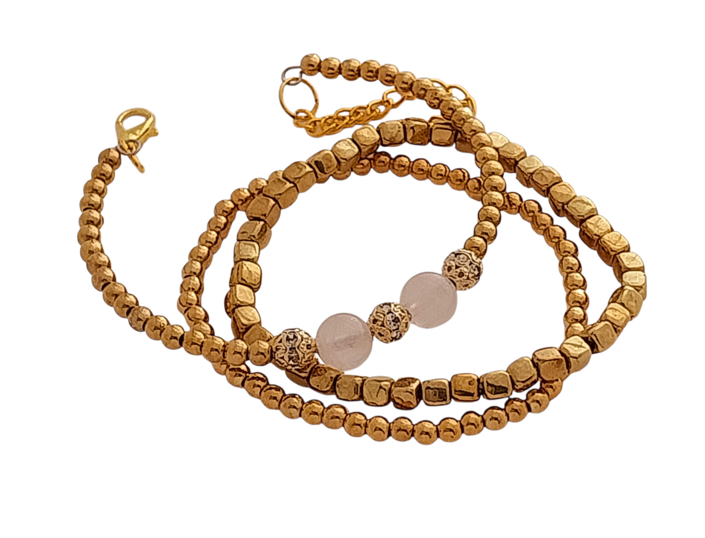 Zapestnica iz poldragega kamna roževec , komplet