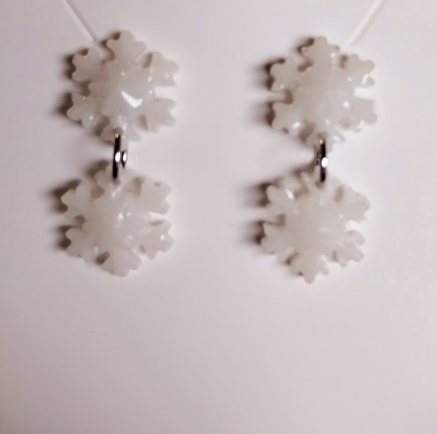 Snežinke vtični uhani