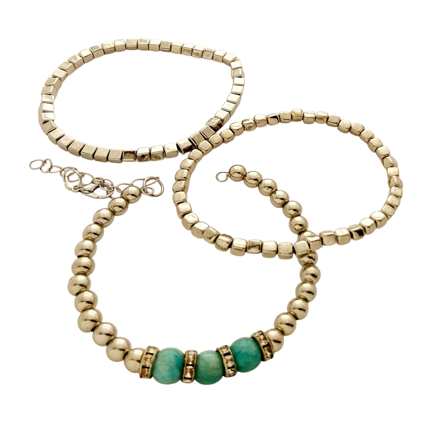 Elegantne zapestnice Amazonit komplet