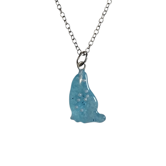 Verižica z baby nogico modra