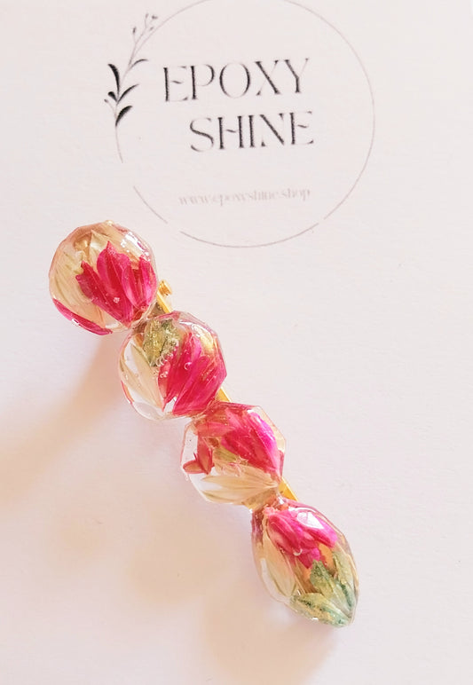 Sponka za lase s suhim cvetjem